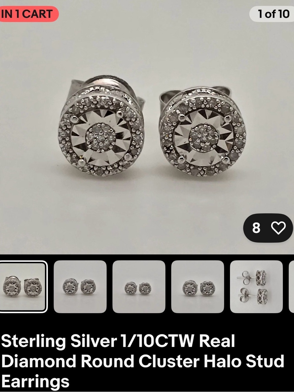 Diamond Stud Earrings - Picture 7 of 7